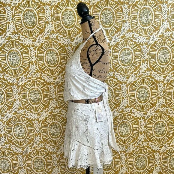 NWT LoveShackFancy Omi Handkerchief Top & Eliza Skirt Rare Embroidered Set sz XS - Picture 9 of 16